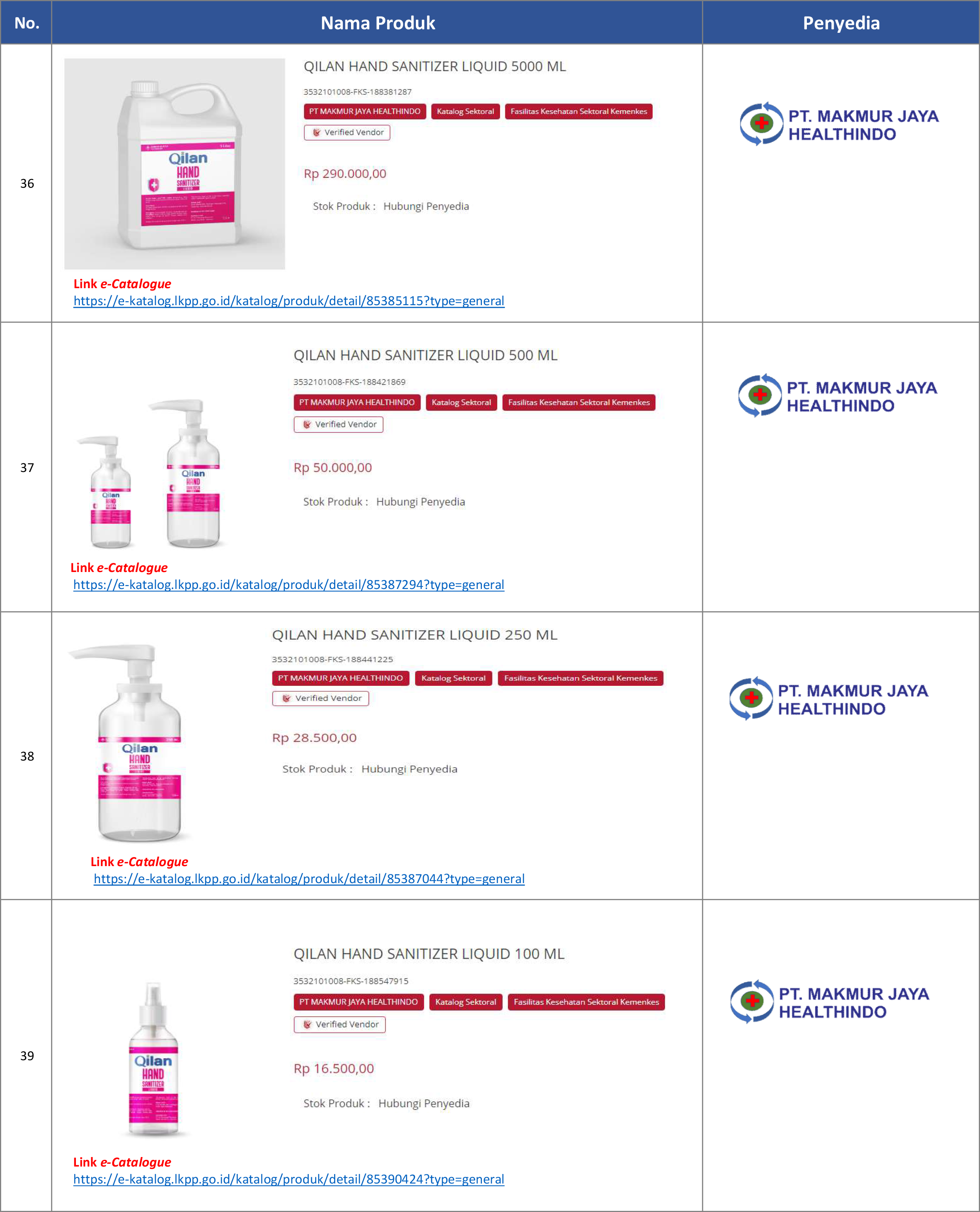 price-list